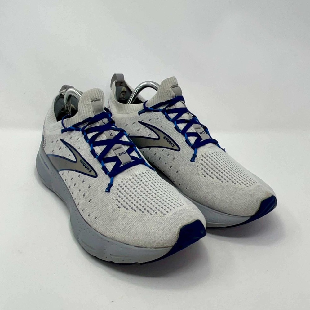 Brooks Glycerin 20 StealthFit Mens Size 11 Running Shoes Grey Blue 1103841D081